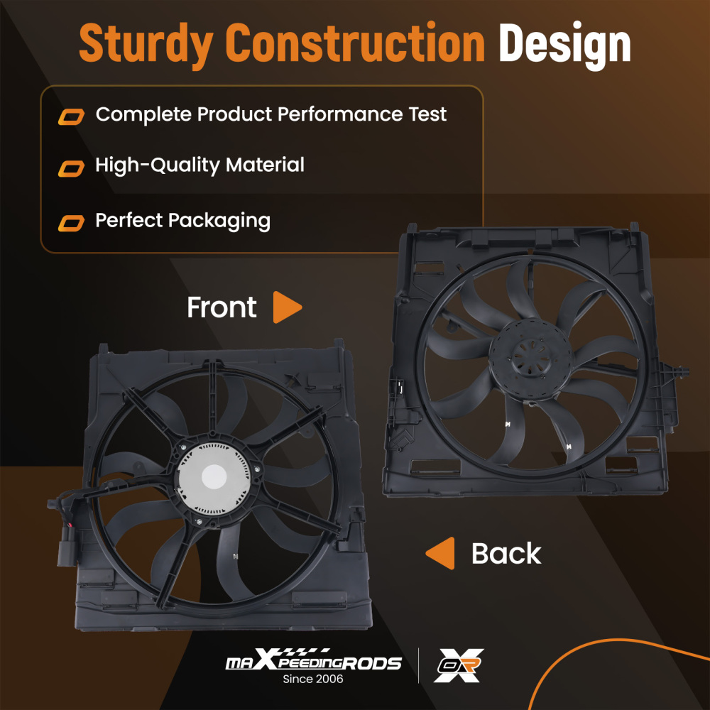 Cooling Fan compatible for BMW X5 3.0L/4.8L 07-2010 17428618240 17427533558 17427598740