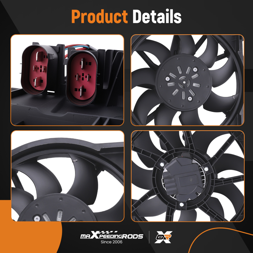 Cooling Fan compatible for Porsche Cayenne 2018-2023 PAB959455C PAB95945550 PAB95945530