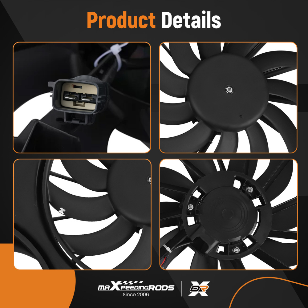 Radiator Cooling Fan compatible for Ford Expedition/F-150/Lobo 621542 FL3Z8C607A FL3Z8C607C