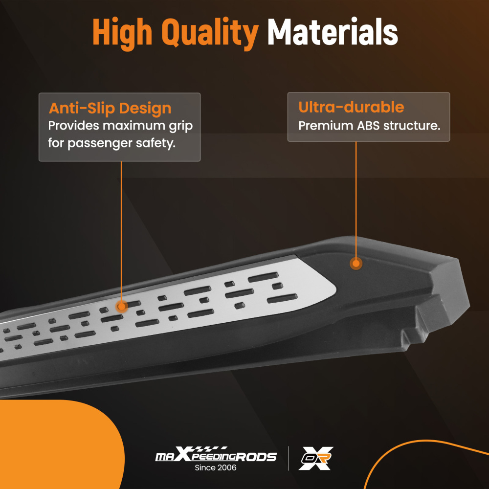 Anti-Slip Side Step Running Board compatible for Toyota Highlander 2014-2019Left Right