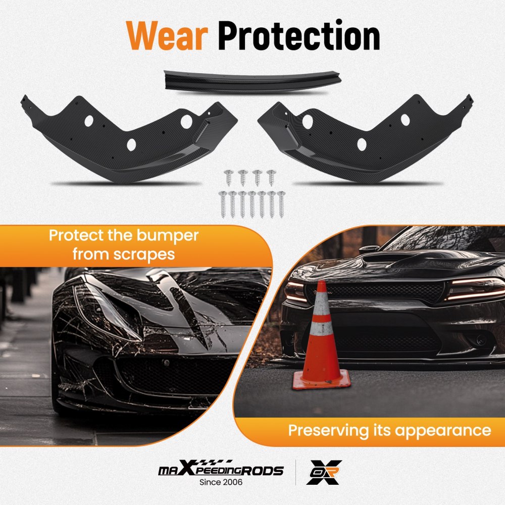 Carbon Fiber FRONT BUMPER SPOILER LIP FOR 2019-22 compatible for BMW 3 SERIES G20 M340I M SPORT