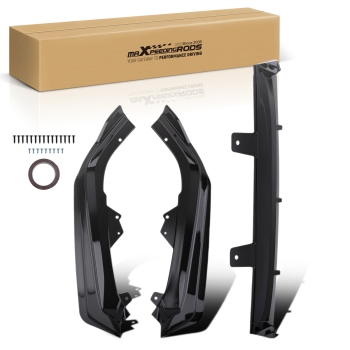 Black Plastic Lip Kit compatible for Honda Accord 2021 2022 Front Lower Bumper