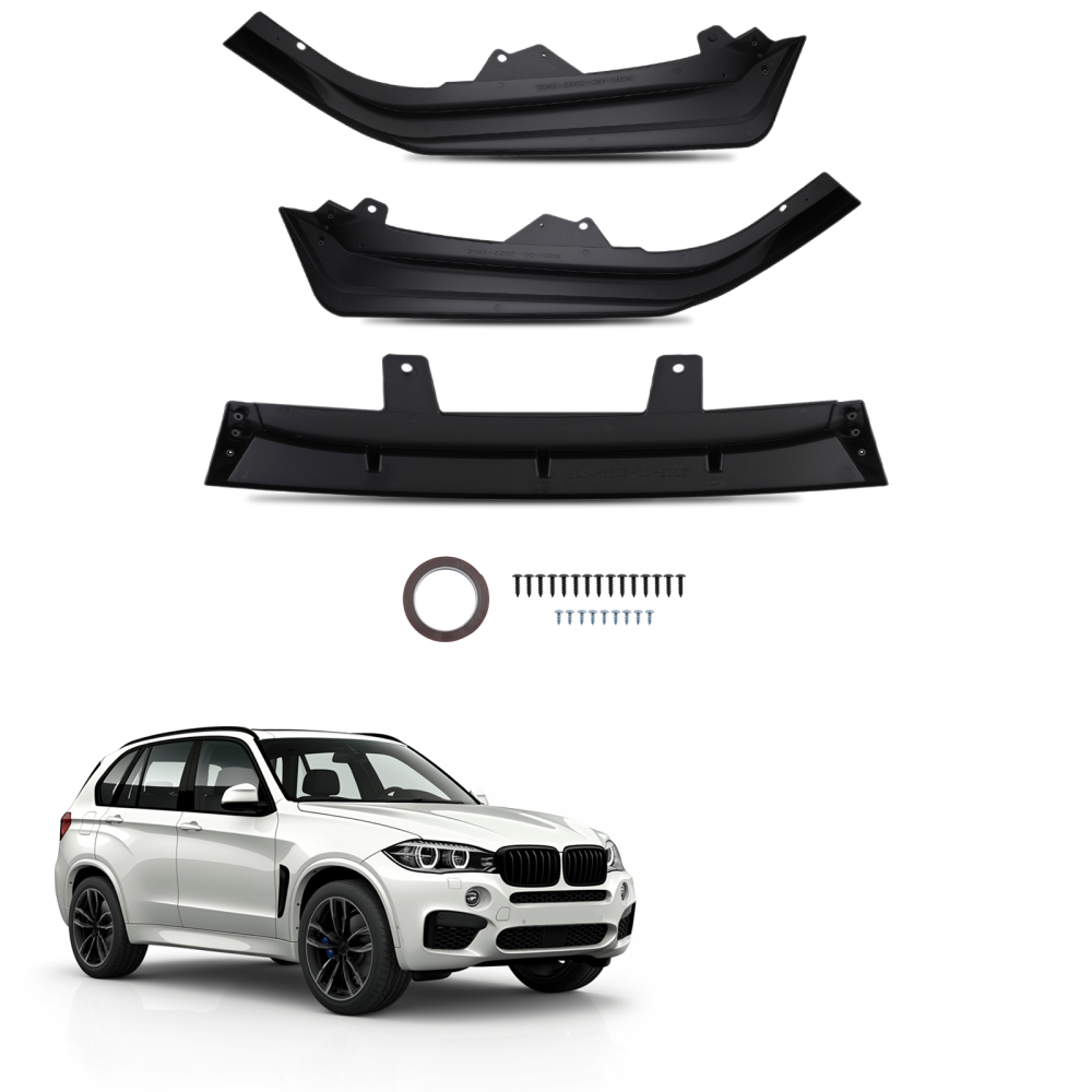 Black Plastic Lip Kit compatible for Honda Accord 2021 2022 Front Lower Bumper