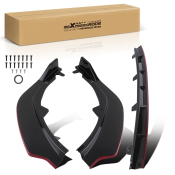 Black Red Front Bumper Lip Kit compatible for Toyota Camry SE XSE 2021-2024 Sport Model