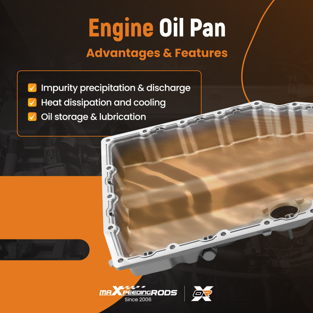 Lower Engine Oil Pan Aluminium compatible for VW Golf 2014-2020 compatible for Audi A3/S3 06K103600R