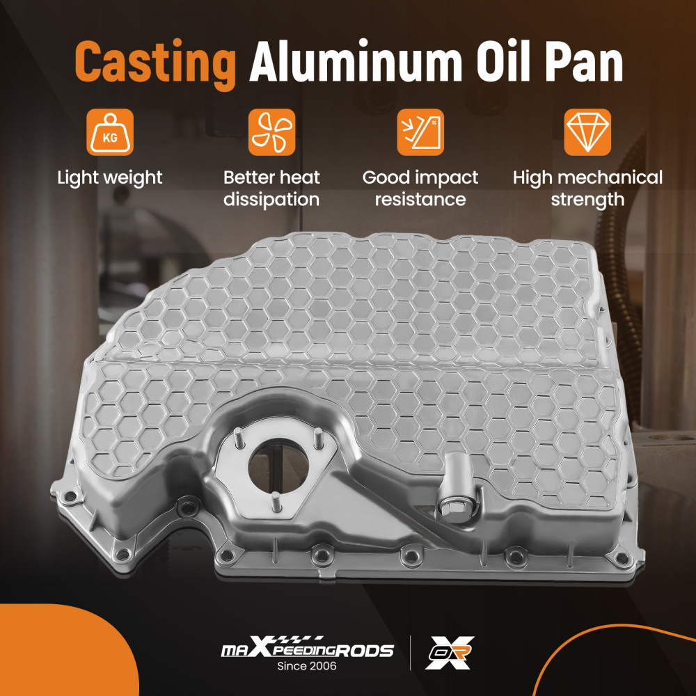 Lower Engine Oil Pan Aluminium compatible for VW Golf 2014-2020 compatible for Audi A3/S3 06K103600R