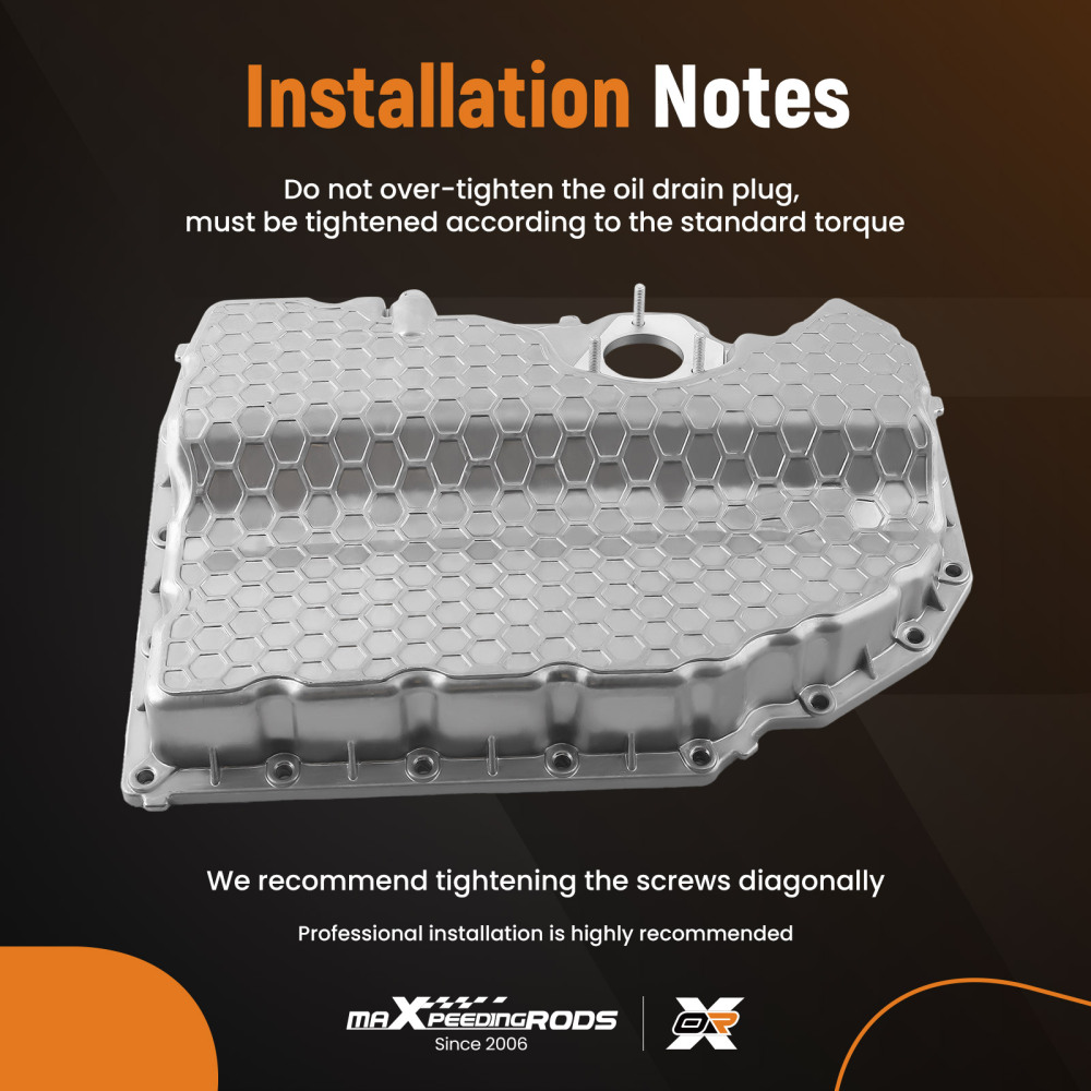 Lower Engine Oil Pan Aluminium compatible for VW Golf 2014-2020 compatible for Audi A3/S3 06K103600R