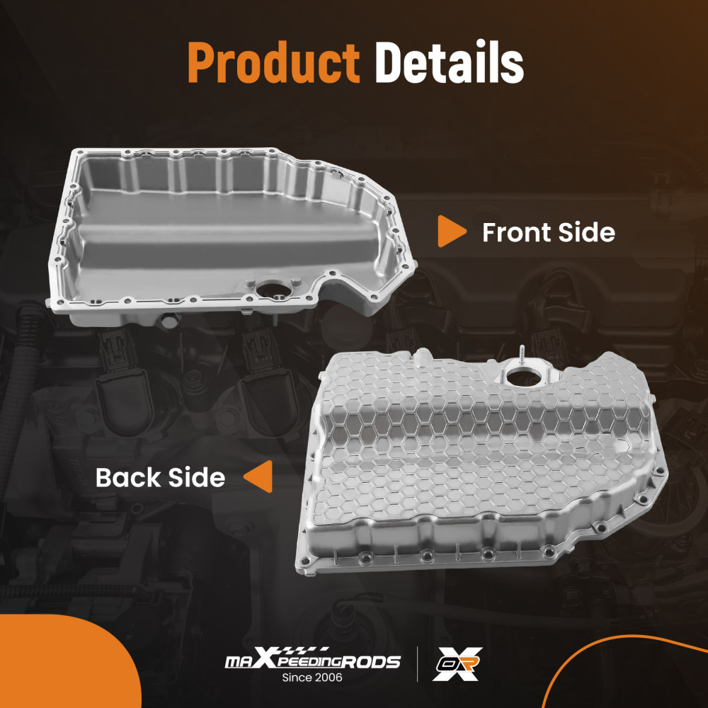 Lower Engine Oil Pan Aluminium compatible for VW Golf 2014-2020 compatible for Audi A3/S3 06K103600R