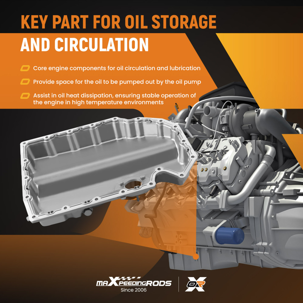 Lower Engine Oil Pan Aluminium compatible for VW Golf 2014-2020 compatible for Audi A3/S3 06K103600R