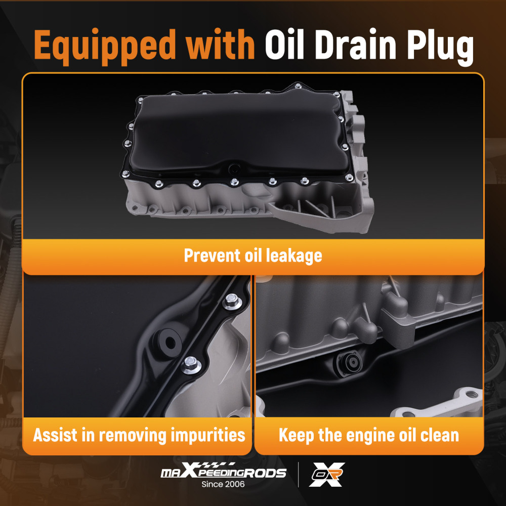 Aluminum Oil Pan compatible for VW Golf Jetta New Beetle 2002-2010 6A103601AC Engine Parts