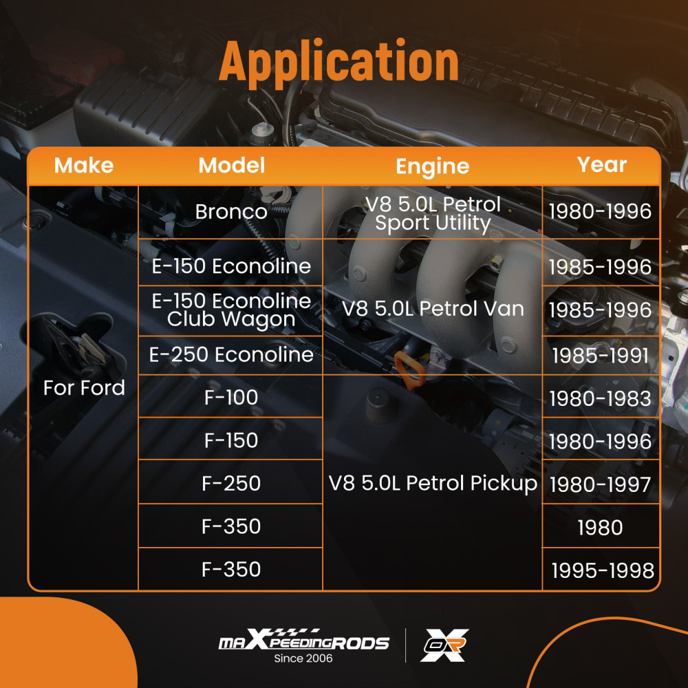 Engine Oil Pan Assembly compatible for Ford F-150 Bronco 5.0L V8 1980-1996 F1TZ6675A