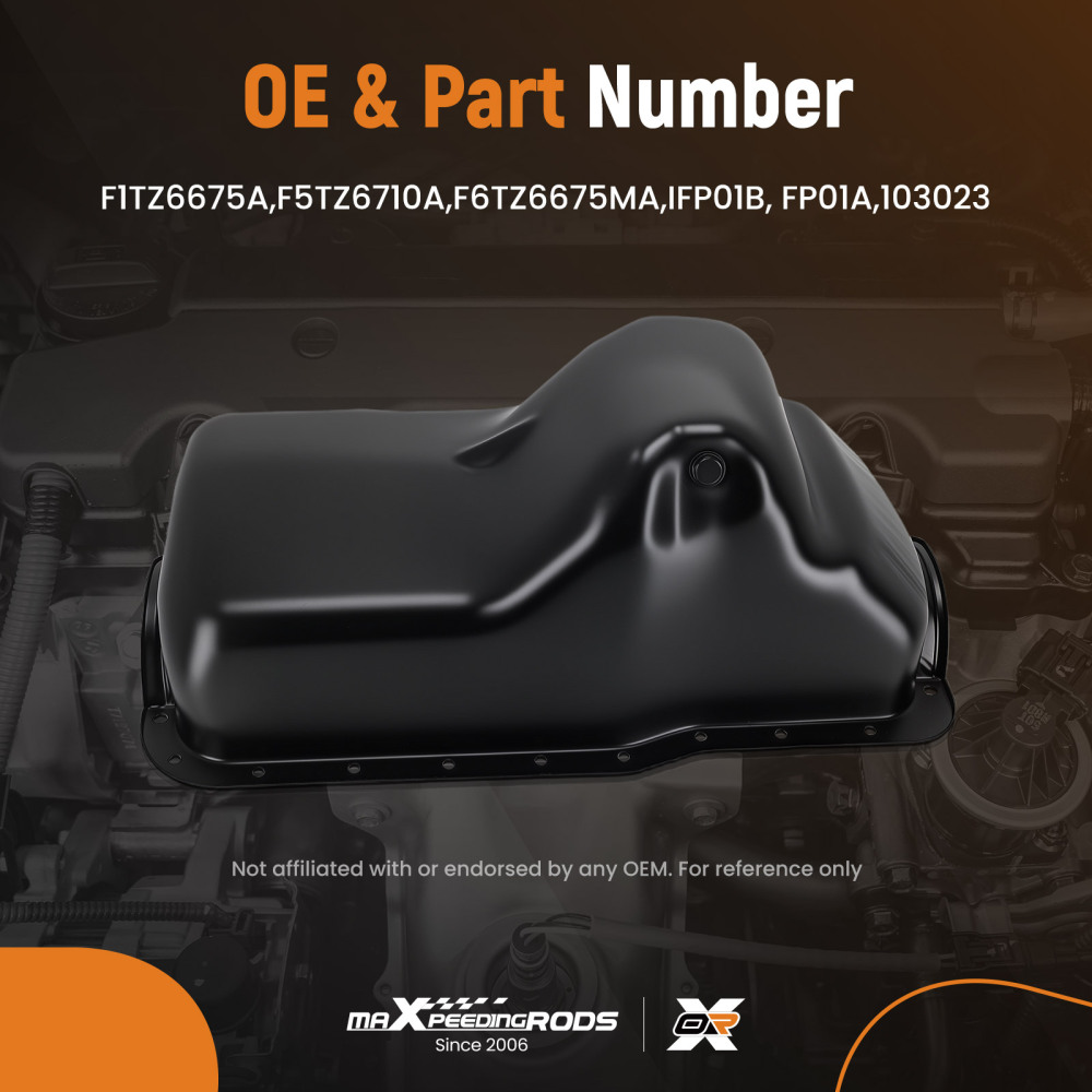 Engine Oil Pan Assembly compatible for Ford F-150 Bronco 5.0L V8 1980-1996 F1TZ6675A