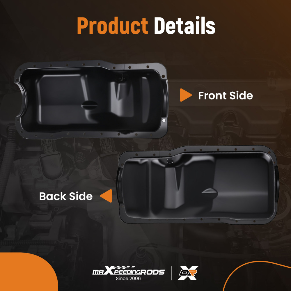 Engine Oil Pan Assembly compatible for Ford F-150 Bronco 5.0L V8 1980-1996 F1TZ6675A