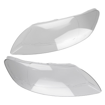 Clear Front Headlight Lens Cover compatible for Audi Q7 2006-2015 4L0941029 4L0941030 Pair