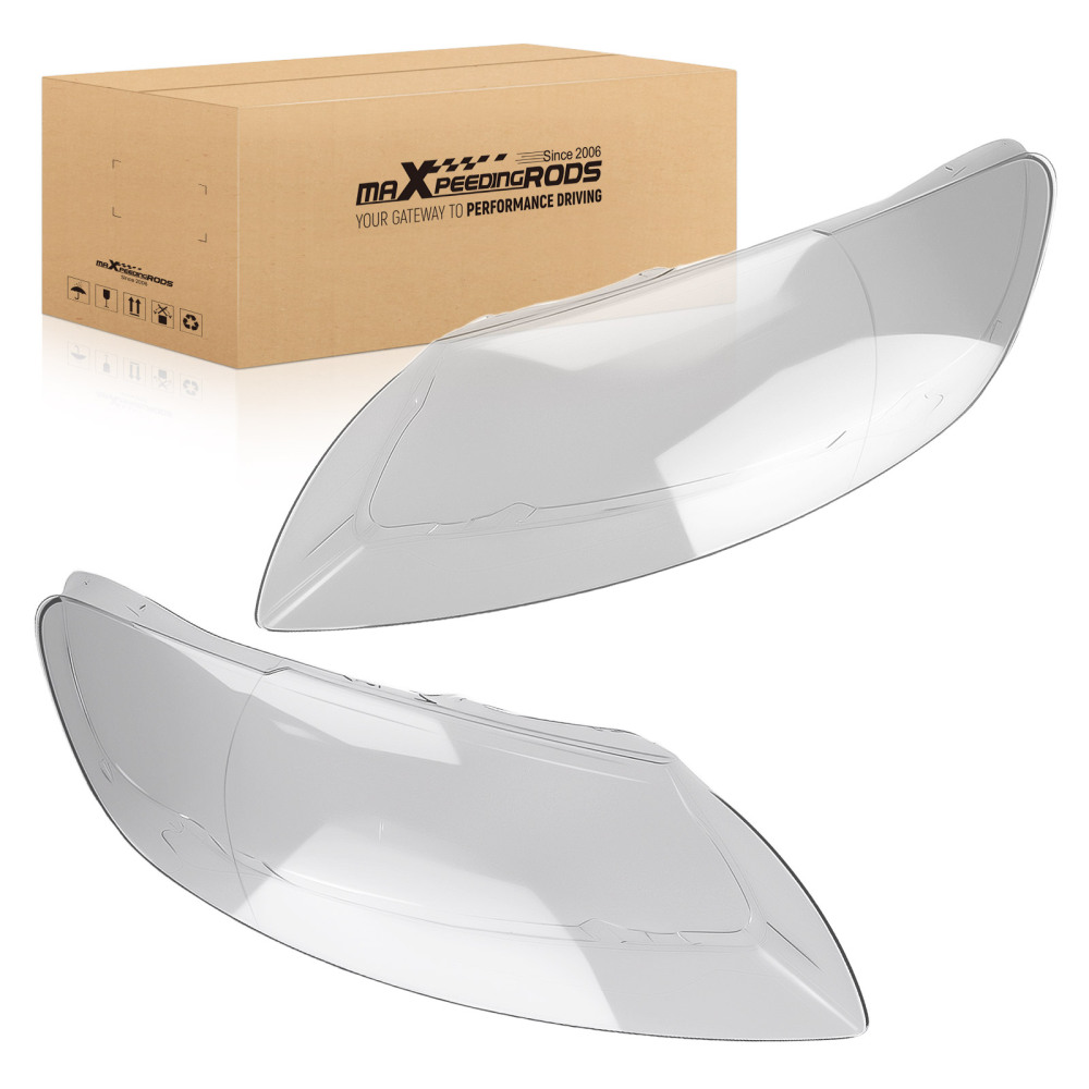 Clear Front Headlight Lens Cover compatible for Audi Q7 2006-2015 4L0941029 4L0941030 Pair