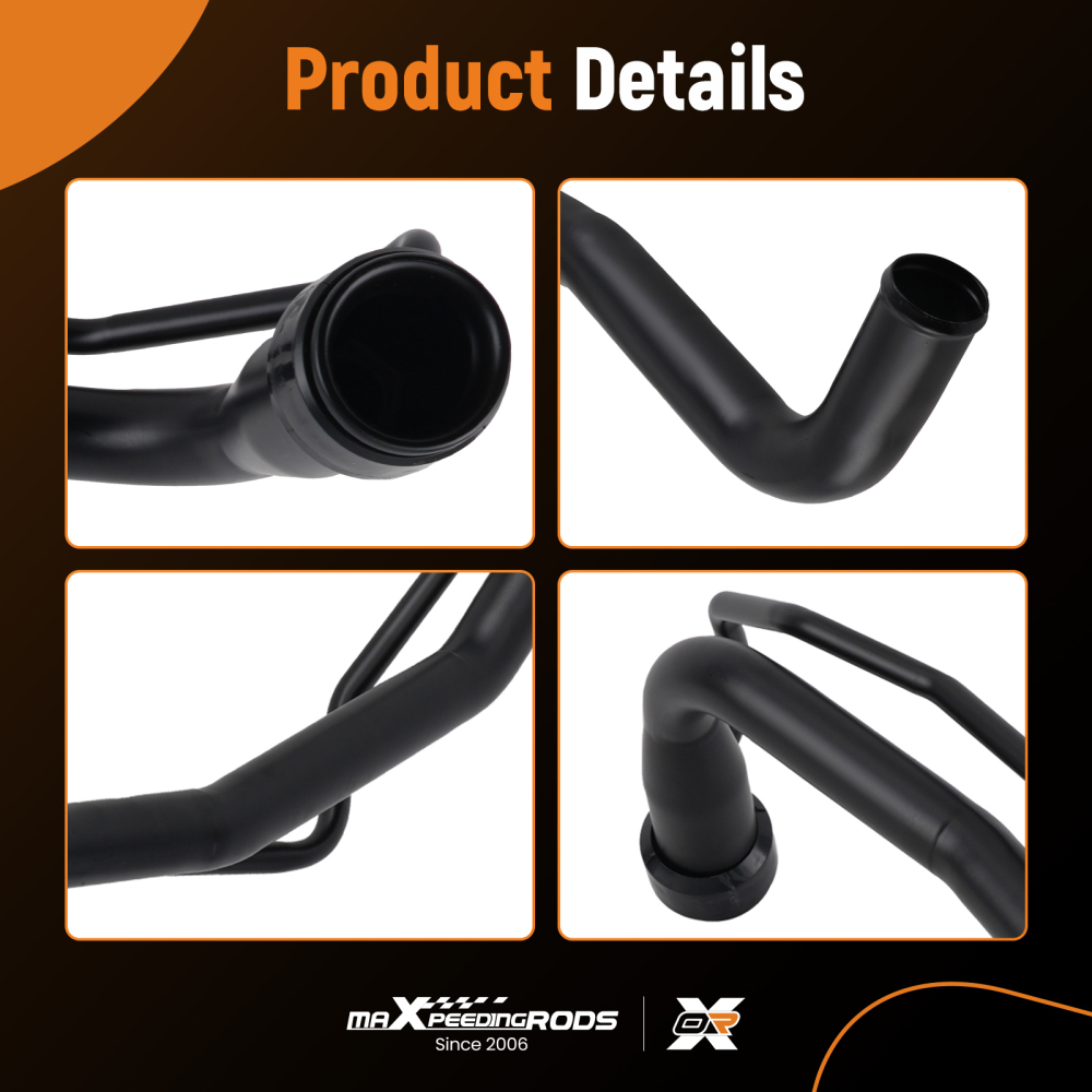 New Fuel Filler Pipe Assembly compatible for Toyota Corolla E12 2001-2008 7720112591 Black