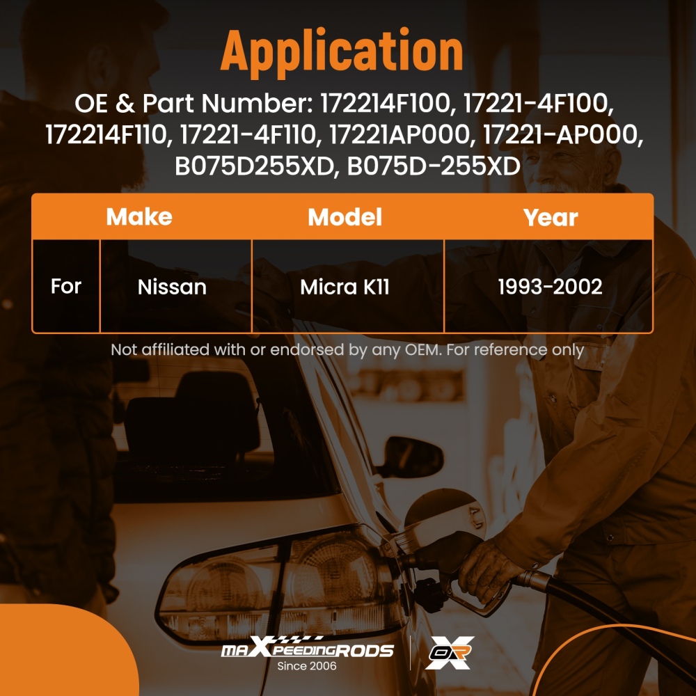 Fuel Filler Neck Pipe compatible for Nissan Micra K11 1993-02 172214F100 Direct Replacement