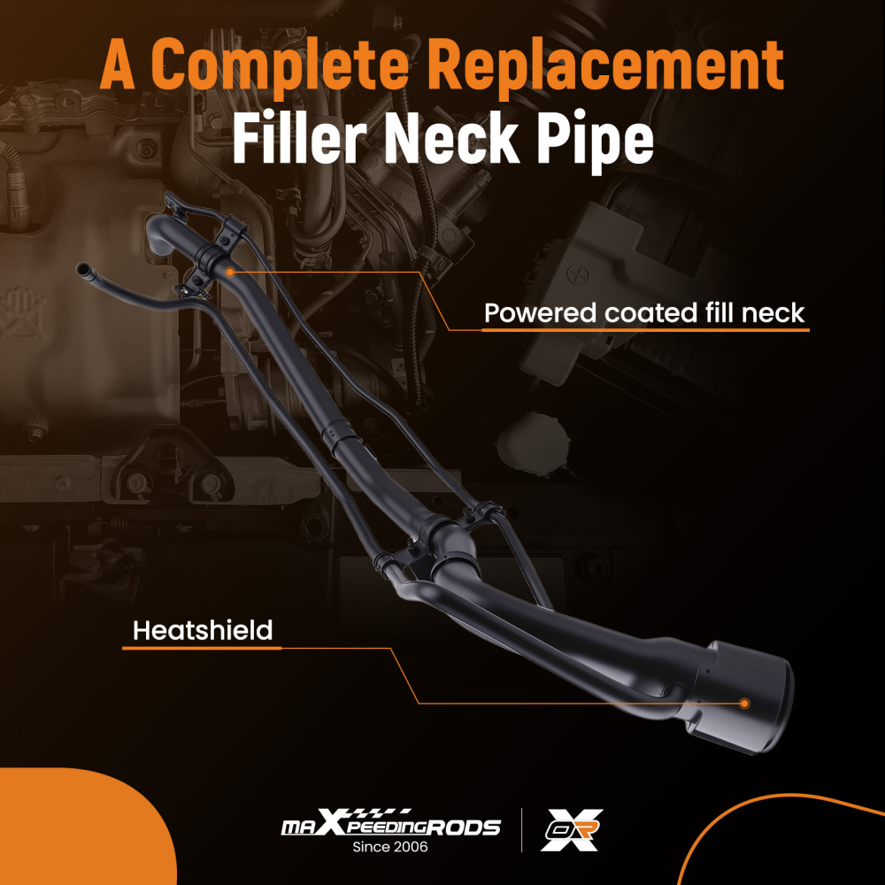 Fuel Tank Fill Neck Pipe compatible for Toyota RAV4 III 2.0/2.4L 2005-13 77201-42180 Black