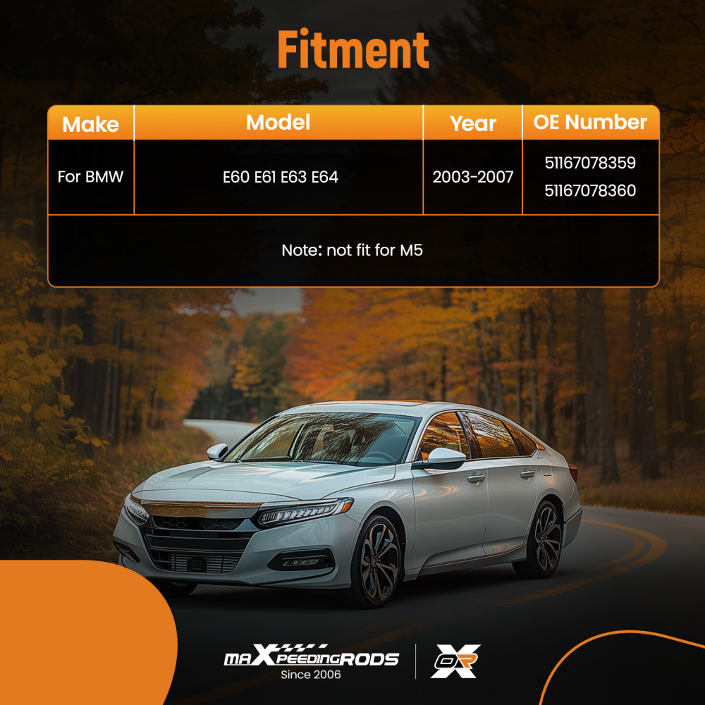 Carbon Black Mirror Kit compatible for BMW E60 E61 E64 2003-07 51167078360 Side Mount