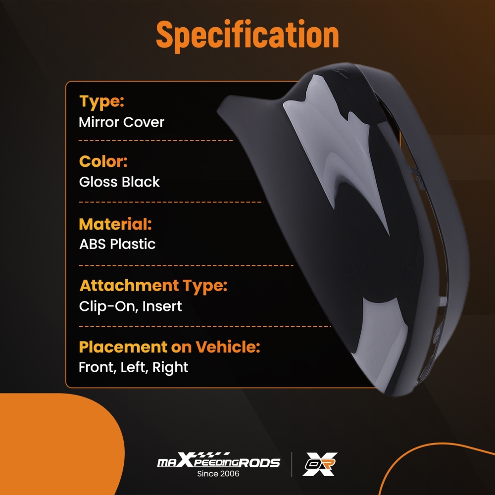 Wing Mirror Cover Caps Kit compatible for BMW G20 G30 G31 G32 2017-2020 51168492897 ABS