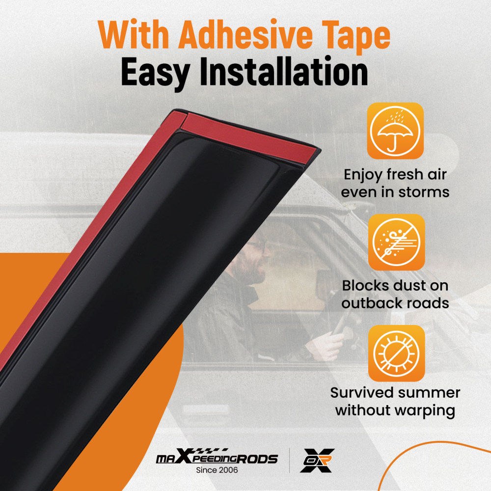 Acrylic Wind Deflectors compatible for Ford Mondeo 07-14 Outside Mount Side Window Visors