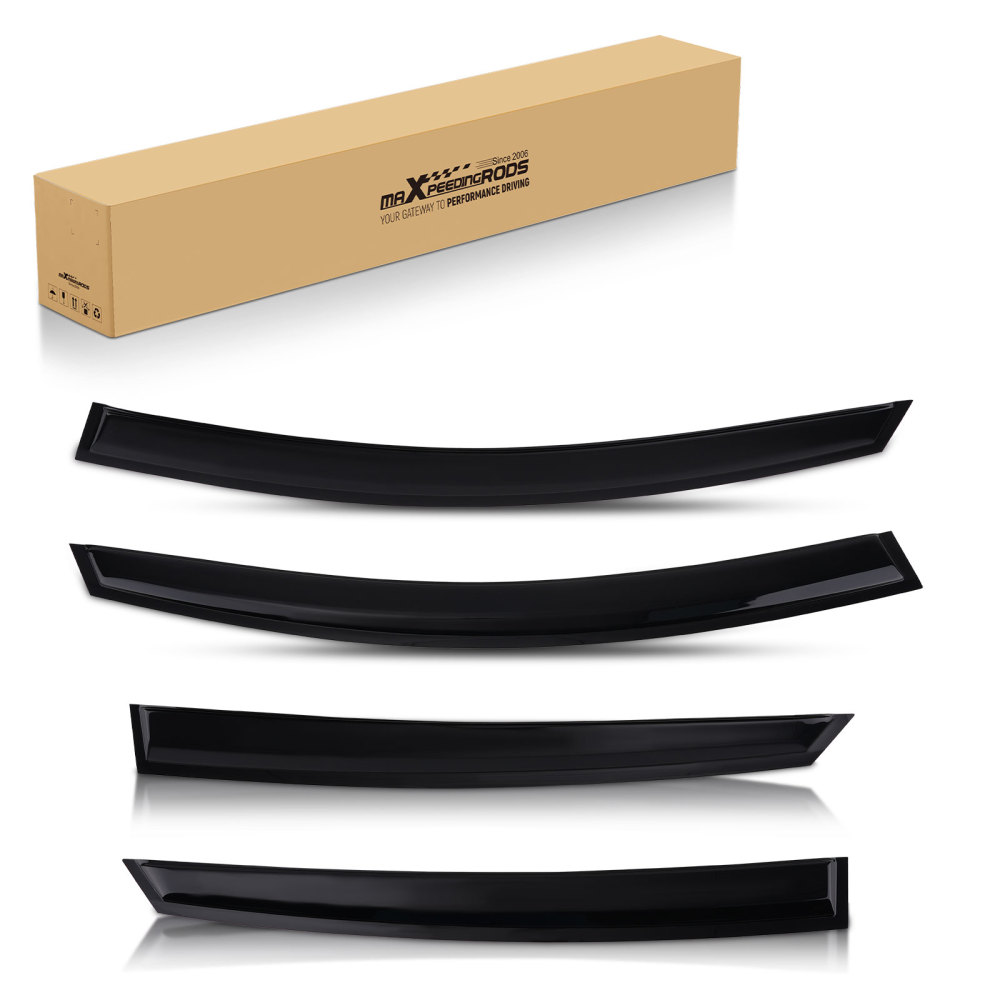 Door Rain Shield Guards compatible for Ford Mondeo 2015-2022 Outside Mount Black Set 4pc