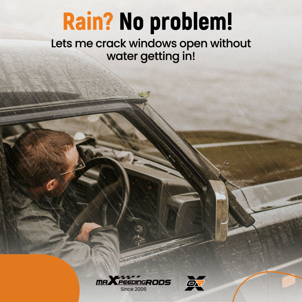 Door Rain Shield Guards compatible for Ford Mondeo 2015-2022 Outside Mount Black Set 4pc