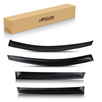 Acrylic Door Wind Guards compatible for Ford Kuga 2012-2019 Outside Mount Black 4pc Set