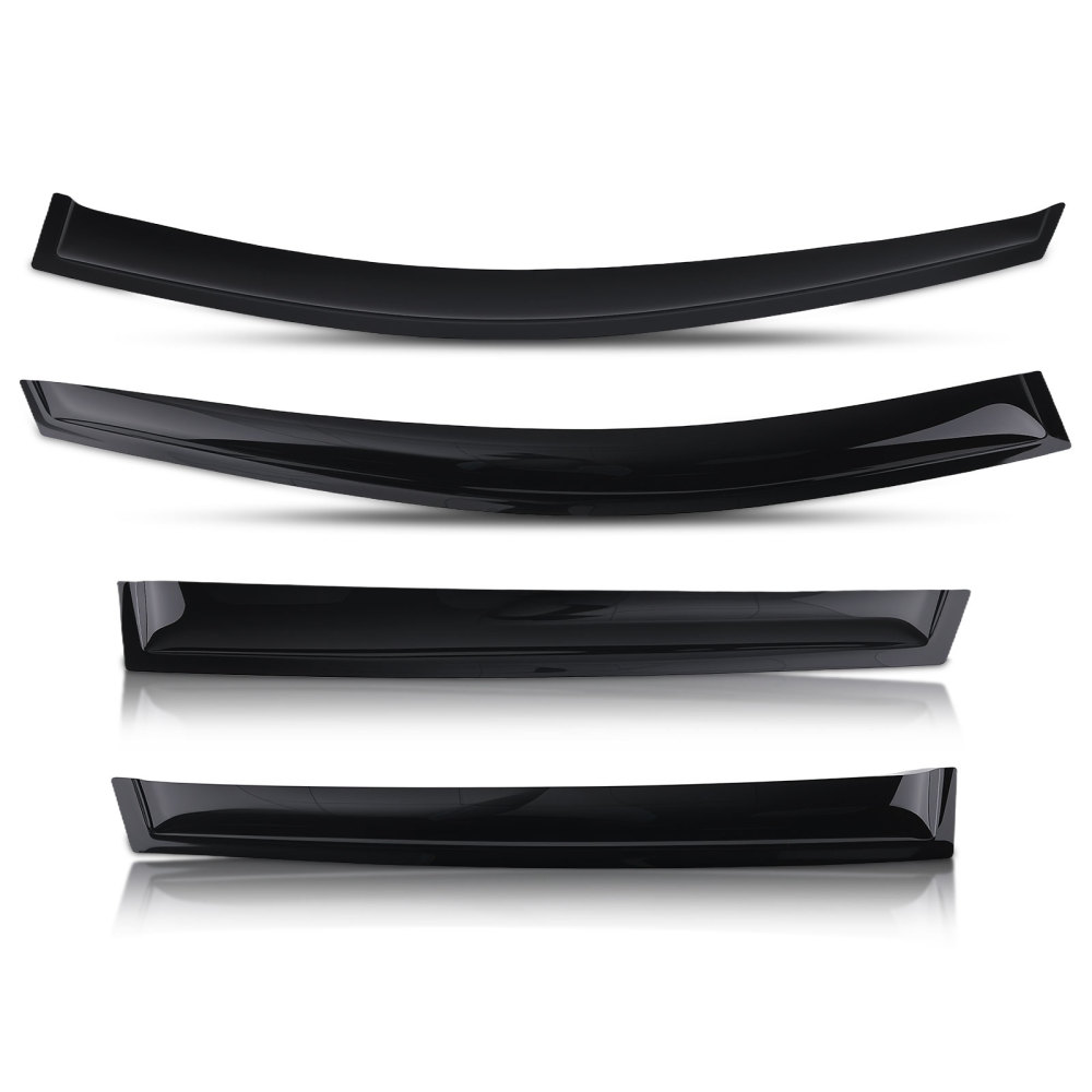 Acrylic Door Wind Guards compatible for Ford Kuga 2012-2019 Outside Mount Black 4pc Set