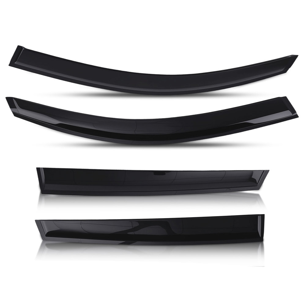 Acrylic Window Visors compatible for Audi Q5 MK1 2008-2016 Outside Mount Black Tinted 4pcs
