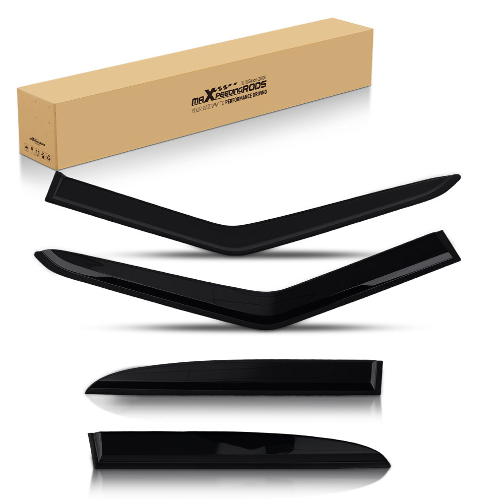 Door Guard Wind Deflectors compatible for Range Rover Sport 2005-2013 Black Tinted 4PCS