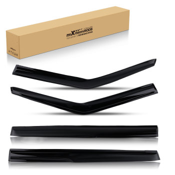 Door Wind Deflectors compatible for Skoda Fabia MK2 07-14 Outside Mount Black Tinted