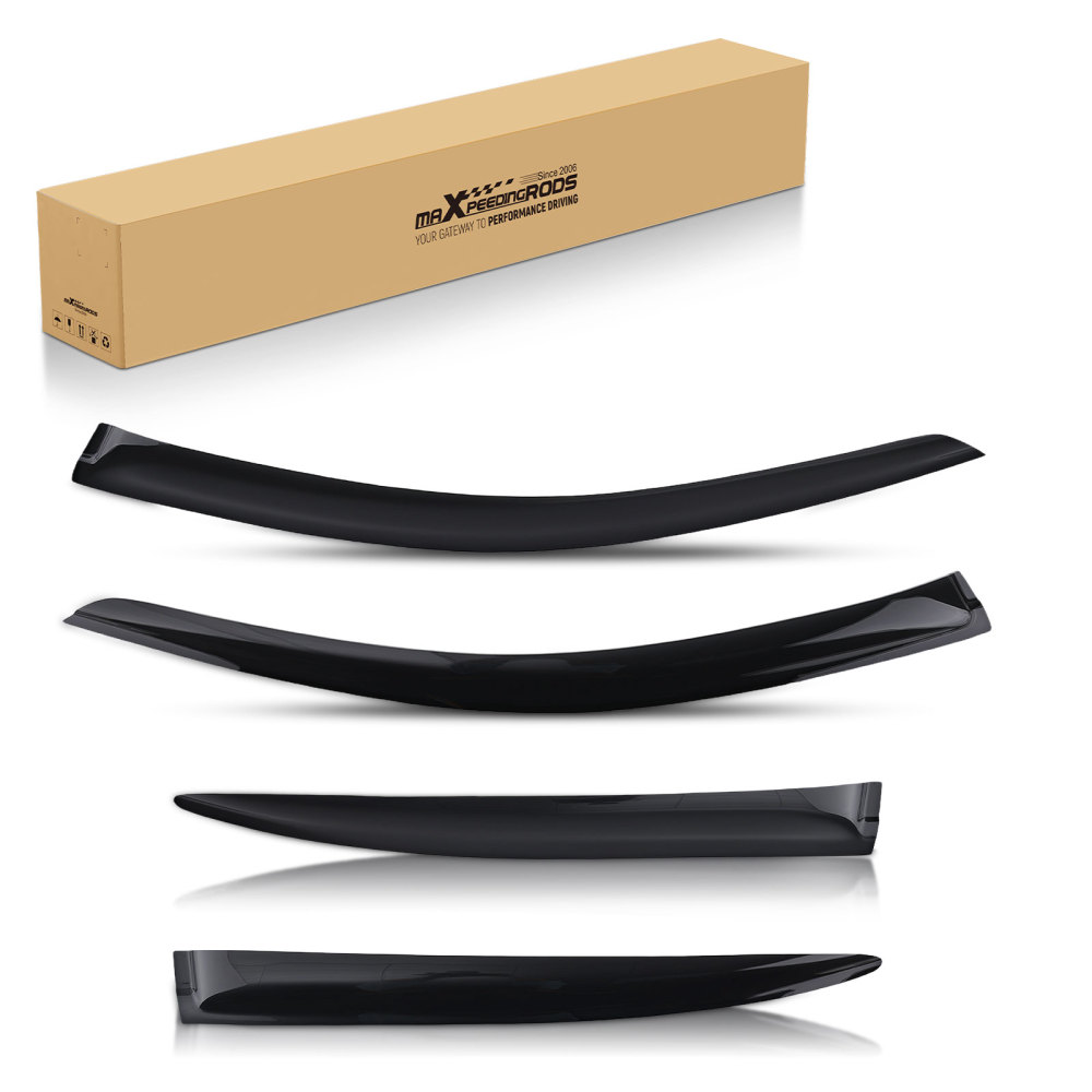 Acrylic Window Deflectors compatible for SKODA Octavia 2004-2013 Outside Mount Black Tinted