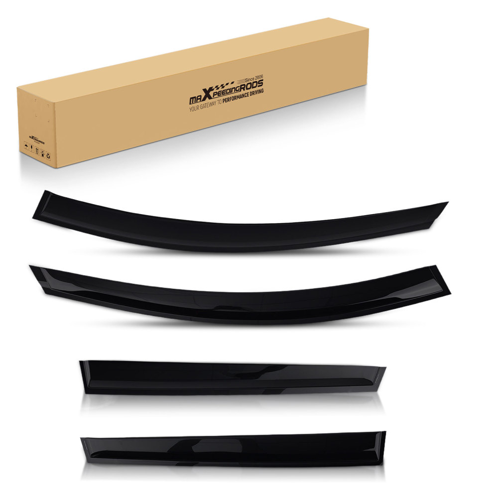 Door Wind Deflectors compatible for Volvo XC60 2008-2017 Outside Mount Black 4PC Set