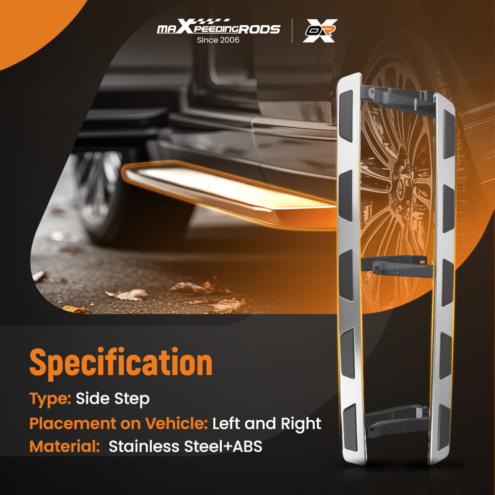 Running Boards compatible for AUDI Q7 4L 07-15 Side Steps Black Protection Bars Aluminum