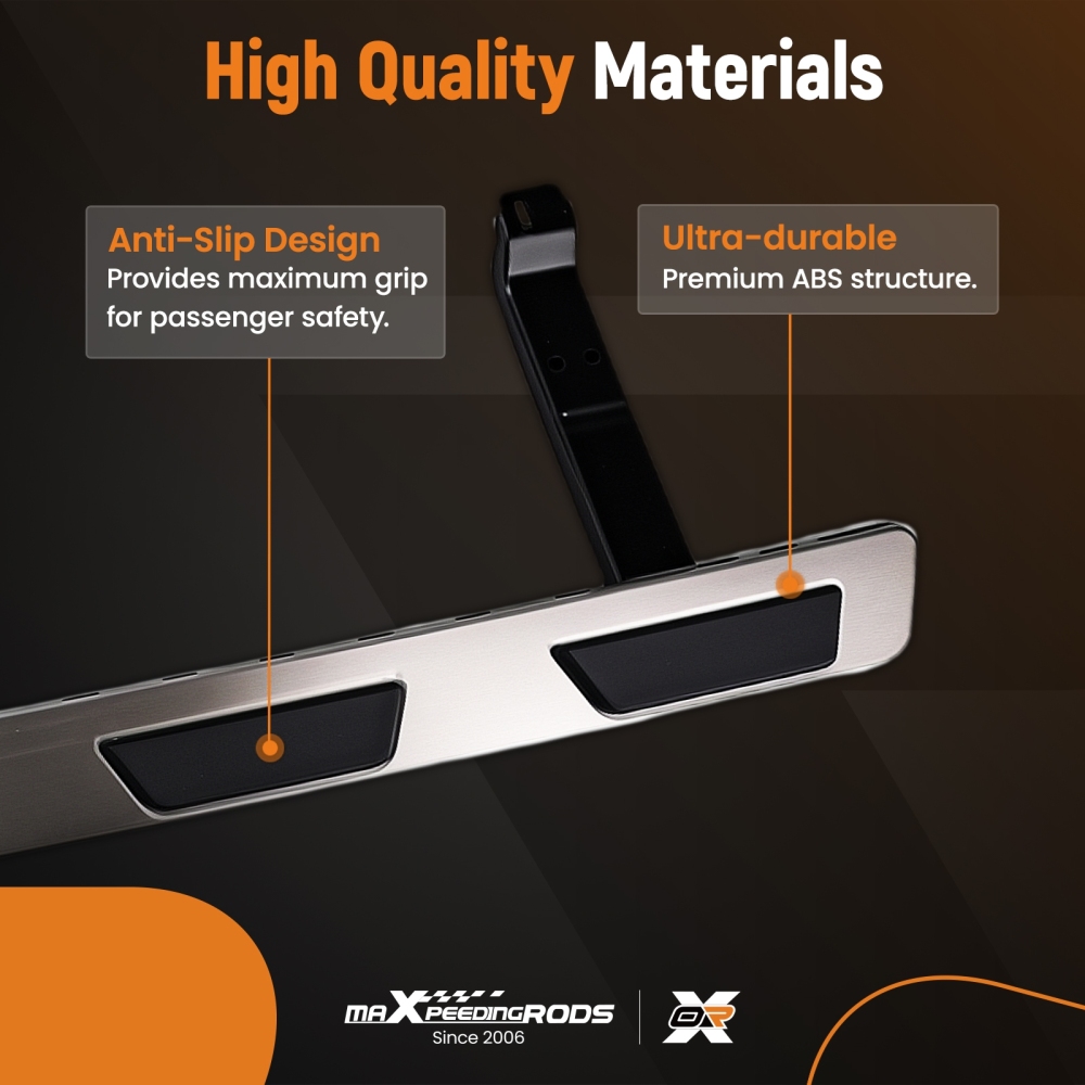 Running Boards compatible for AUDI Q7 4L 07-15 Side Steps Black Protection Bars Aluminum