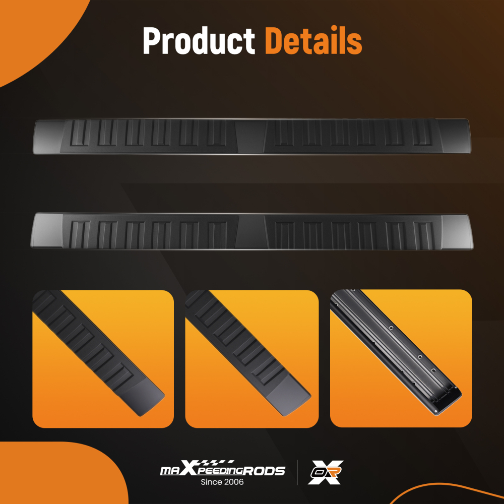 6 Inch Running Board compatible for Dodge Ram 1500 2019-2025 Quad/Extended Cab Aluminum