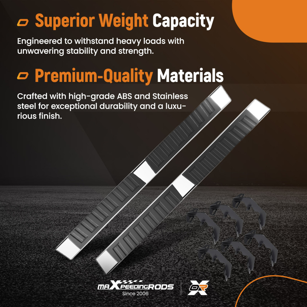 Running Board Side Step compatible for Dodge Ram 1500 Quad Cab 2009-2018 Stainless Steel