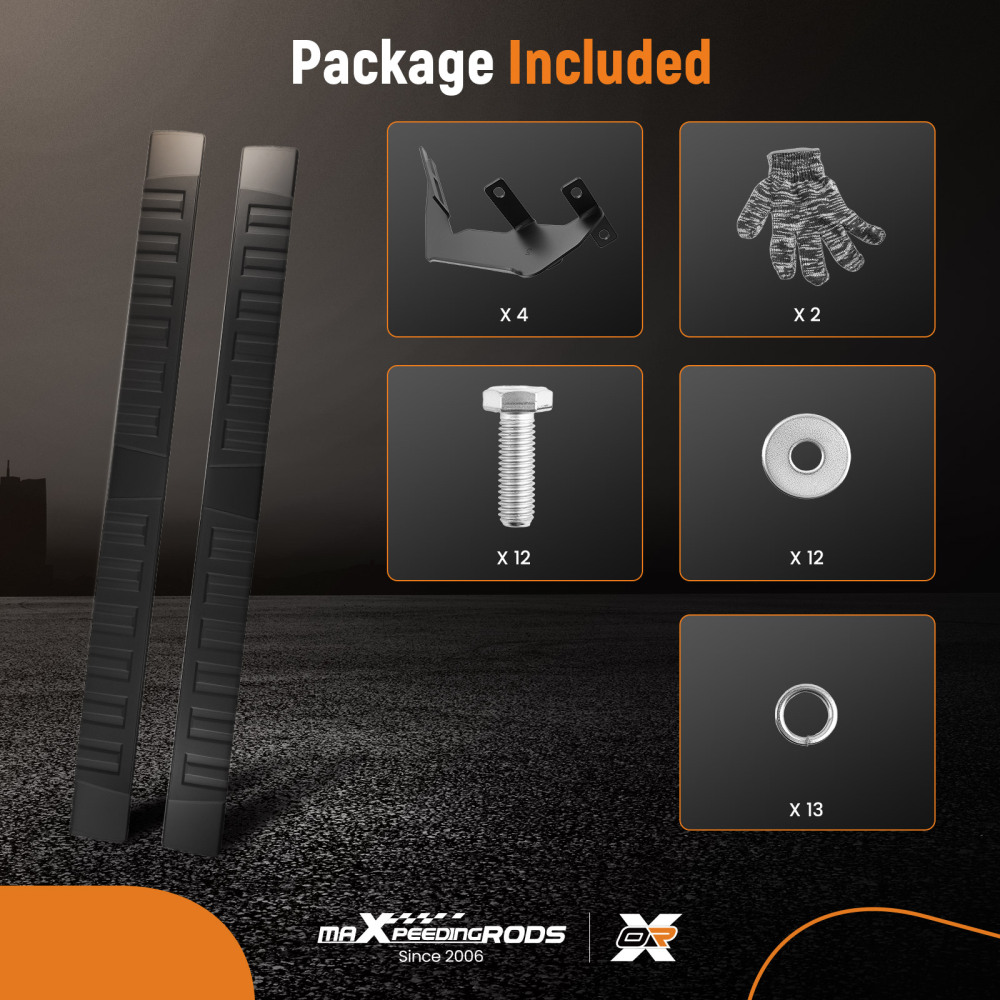 6 Inch Running Boards compatible for Ford F-150 Super Cab 2015-2025 Left Right Anti-Slip