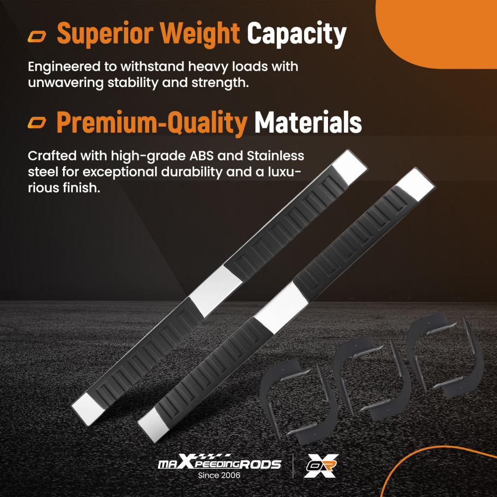 6 Inch Nerf Bars compatible for Ford F-250 F-350 F-450 Super Duty 99-16 Supercrew