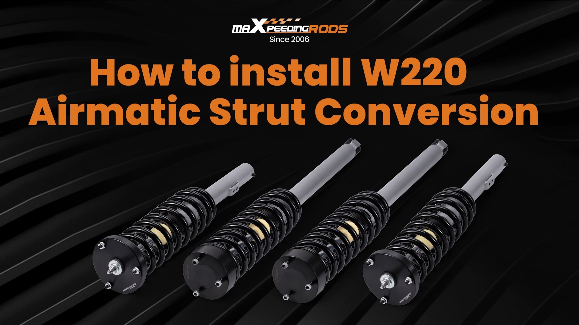 Airmatic Air to Coil Spring Rear Conversion Kit Compatible for Mercedes S500 W220 2000-2006 Lowering Kit
