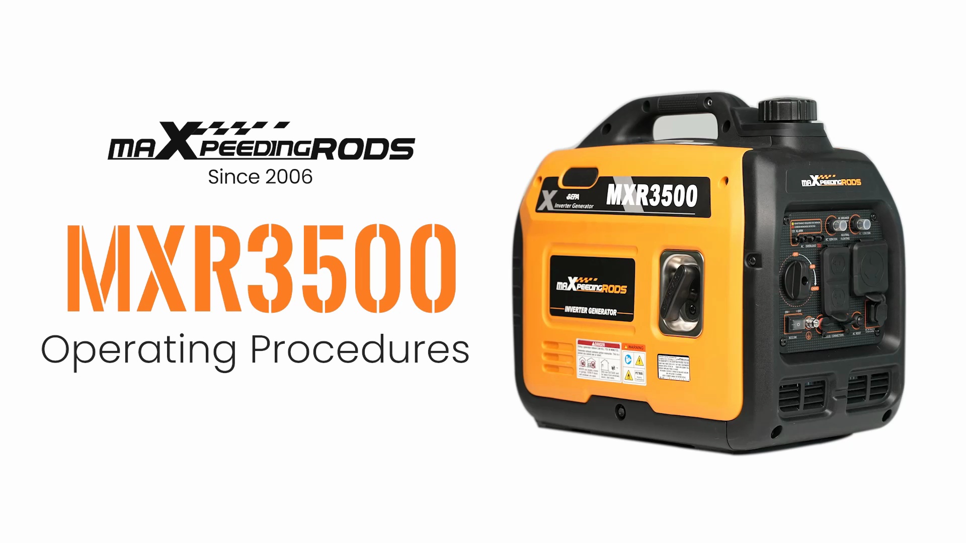 3.5 kW Peak 3.0kW Rated Super Quiet Suitcase Inverter Generator