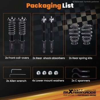 Compatible for BMW 3 Series E46 323Ci 2000 T7 Upgrade Coilovers maXpeedingrods