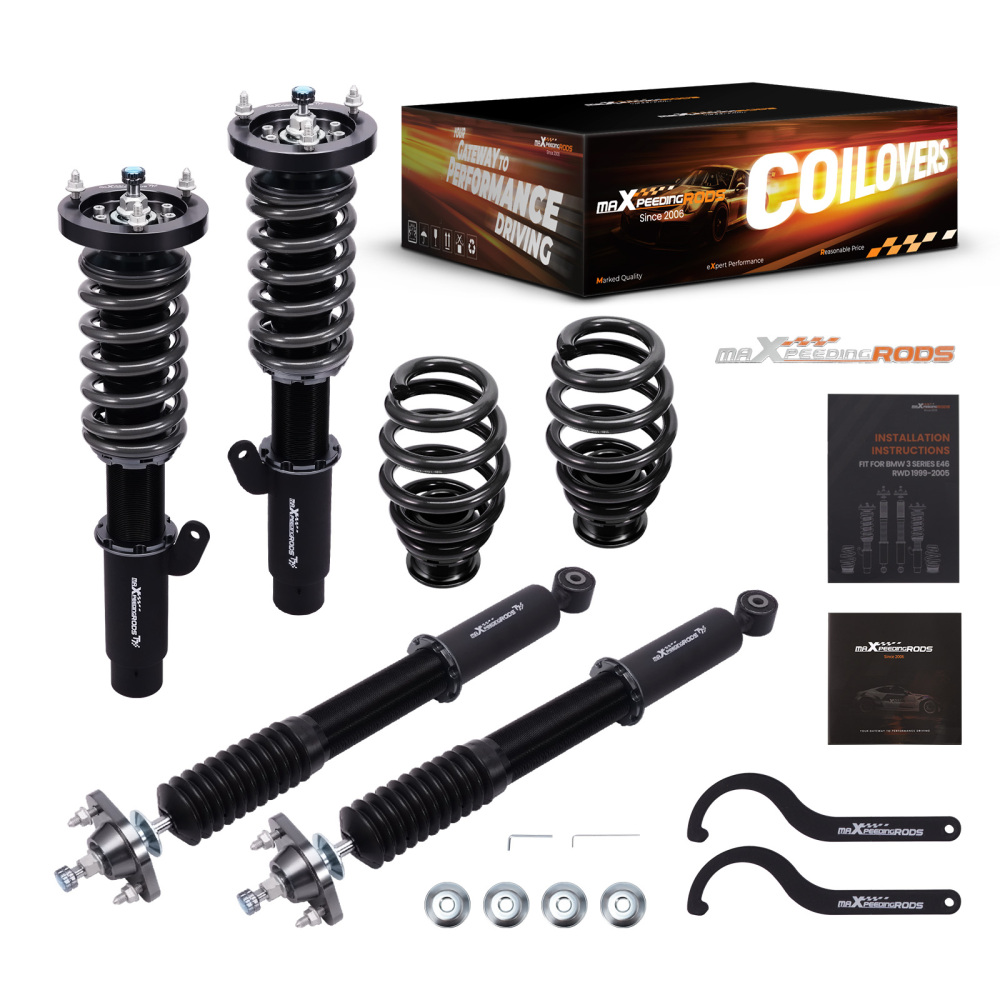 Compatible for BMW 3 Series E46 330Ci 2001-2006 T7 Upgrade Coilovers maXpeedingrods