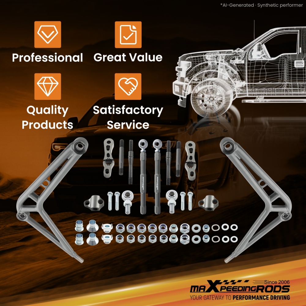 Compatible for BMW 3 Series E46 325xi 2001-2005 Wide Angle Steering Kit Lower Control Arms maXpeedingrods