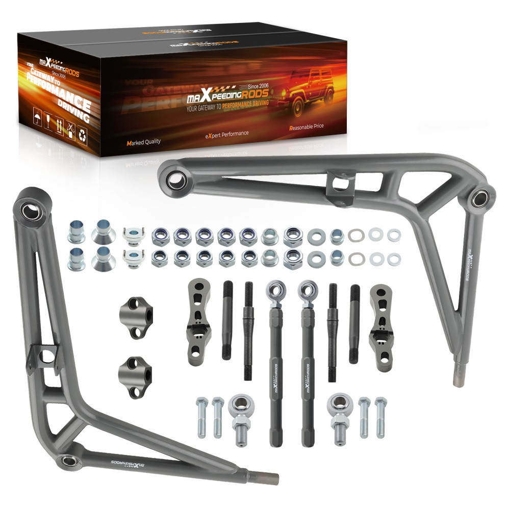 Compatible for BMW 3 Series E46 330i 2001-2005 Wide Angle Steering Kit Lower Control Arms maXpeedingrods