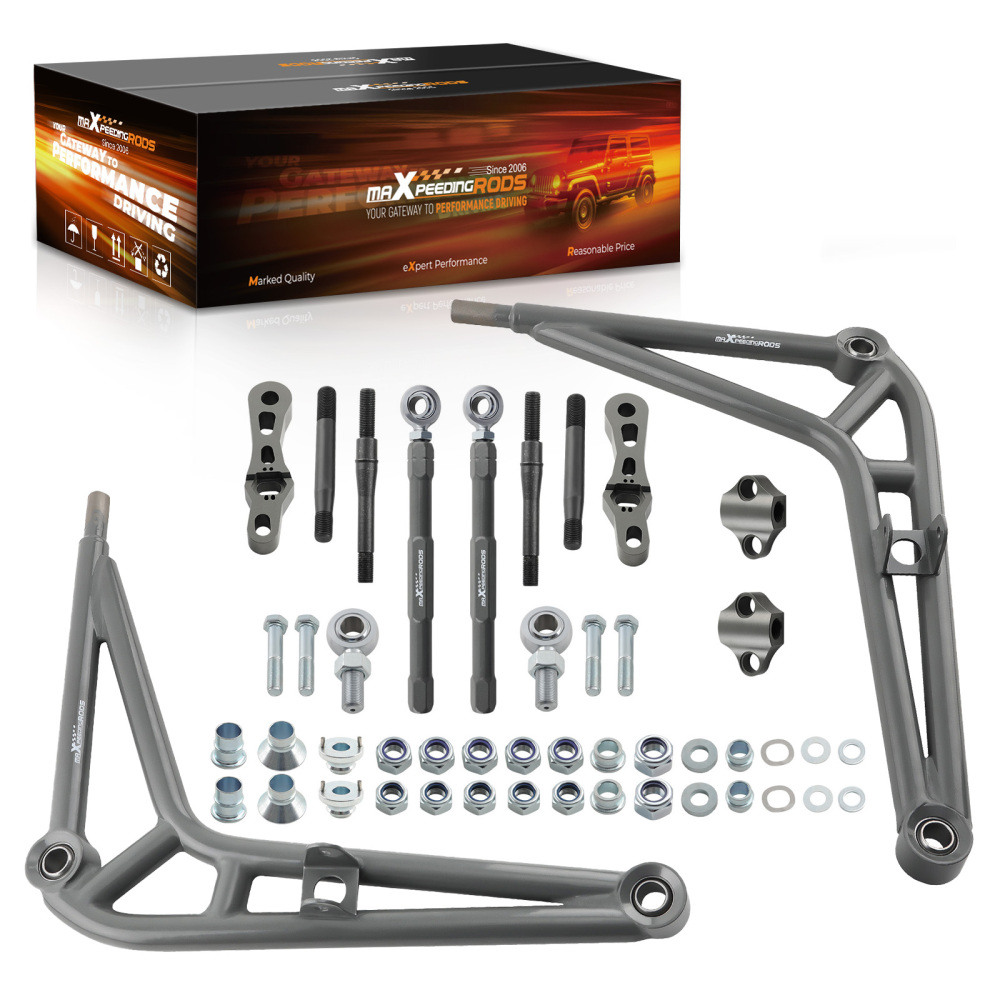 Compatible for BMW 3 Series E46 323Ci 2000 Wide Angle Steering Kit Lower Control Arms maXpeedingrods