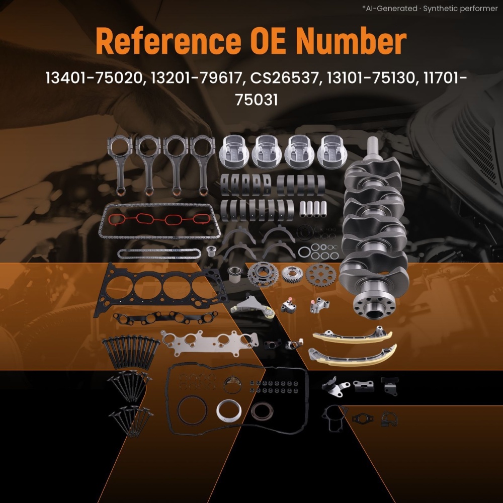 2TRFE 2.7LEngine Overhaul Rebuild Kit compatible for Toyota 4Runner Tacoma 2694CC L4 DOHC