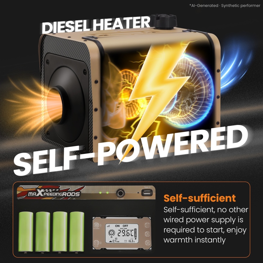 5KW Self-generating PortableDiesel Air Heater Remote Control For Bus RV