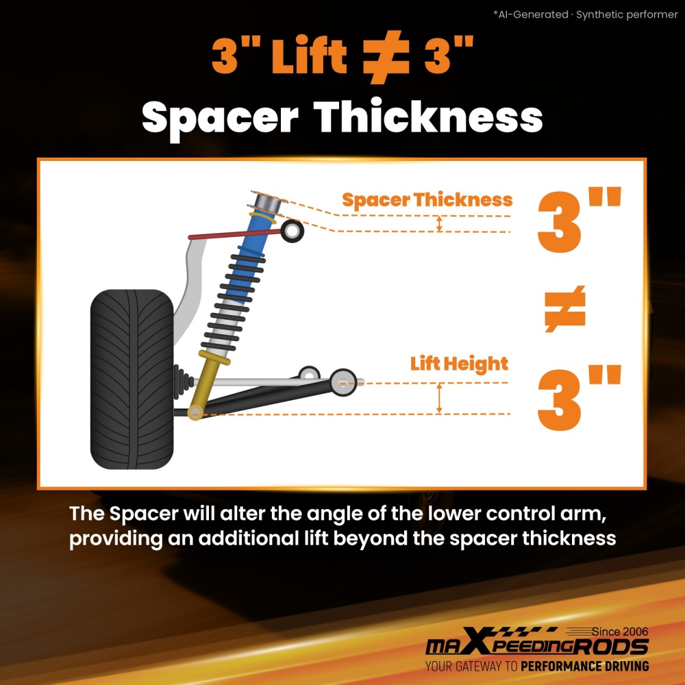  3 inch lift kit compatible for Honda Ridgeline 2006-2014 with Hardware